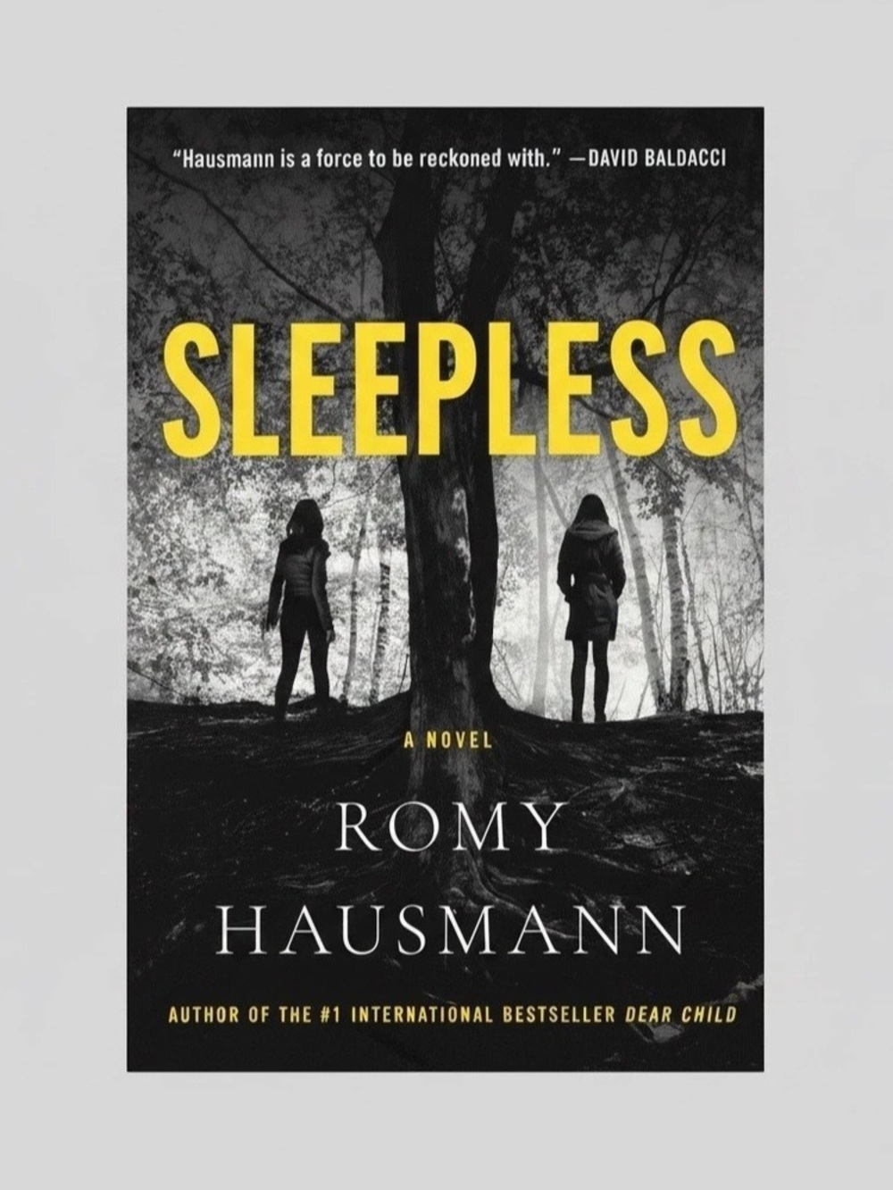 Sleepless by Romy Hausmann Novel Black & Yellow